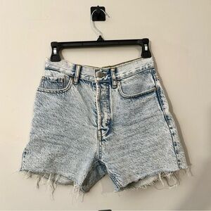 PacSun Eco Light Blue Raw Cut '90s Girlfriend Denim Shorts size 24